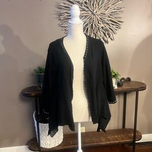 A.D.D. Sweater cardigan with flowers